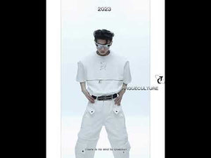 360-degree video showcasing the edgy minimalism and controversial asymmetric lines of this unisex jacket