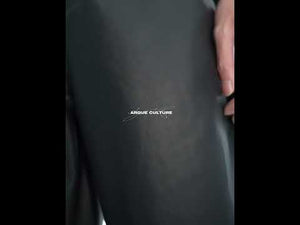 Video showcasing how to style these deconstructed high-waist leather pants with metal zippers for streetwear looks