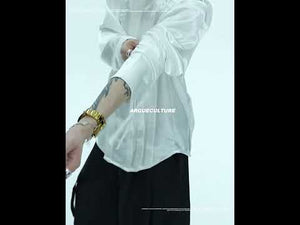 Pearl Tie Cotton Shirt | Relaxed Avant-Garde Style video
