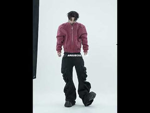 Washed Canvas Cropped Jacket | Fleece-Lined Streetwear video