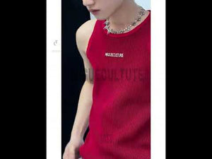 Textured Stripe Metal Logo Tank Top | Streetwear video