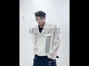 360-degree video showcasing the deconstructed design and mesh panel features of this streetwear jacket