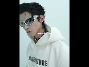 360-degree video showcasing all angles of this unique oversized cropped hoodie with deconstructed streetwear design