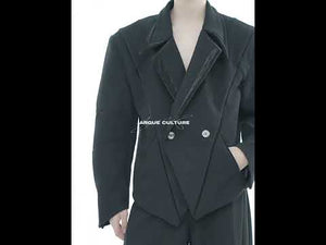 360-degree video showcasing all angles of this deconstructed oversized blazer with metal accents