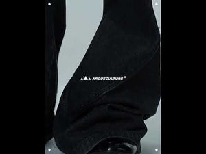 Black Washed Relaxed Straight-Leg Denim Jeans | Unisex | ArguE CulturE