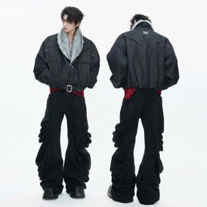Detail shot showing the thick inner fleece lining for warmth