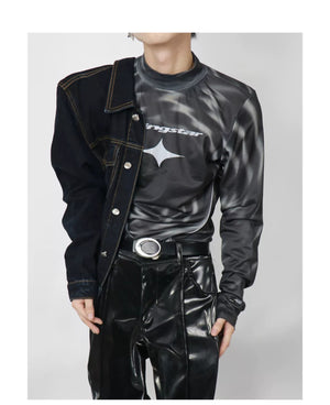 desc::reflective-mock-neck-punk-long-sleeve-tee-detail-img-3