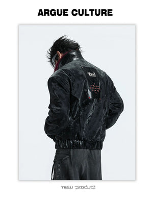 desc::reversible-gothic-faux-mink-fur-collar-jacket-detail-img-2