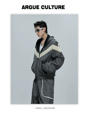 desc::reversible-houndstooth-pearl-streetwear-hoodie-set-detail-img-3