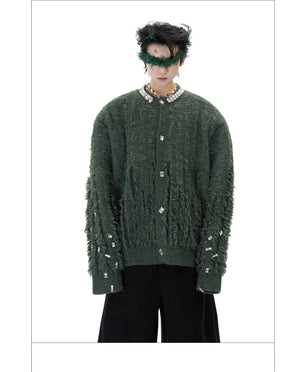 desc::rhinestone-embellished-oversized-knit-cardigan-with-fringe-detail-img-5