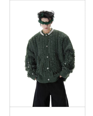 desc::rhinestone-embellished-oversized-knit-cardigan-with-fringe-detail-img-8