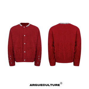 rhinestone-embellished-oversized-knit-cardigan-with-fringe-red