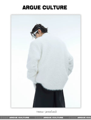 desc::rhinestone-faux-mink-spliced-lazy-cardigan-for-men-detail-img-10