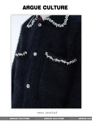 desc::rhinestone-faux-mink-spliced-lazy-cardigan-for-men-detail-img-14