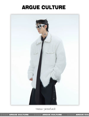 desc::rhinestone-faux-mink-spliced-lazy-cardigan-for-men-detail-img-9