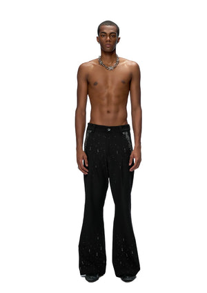 desc::rhinestone-flared-trousers-starry-black-streetwear-pants-detail-img-8