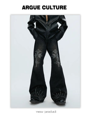 desc::rhinestone-heavy-washed-flare-jeans-streetwear-denim-detail-img-16