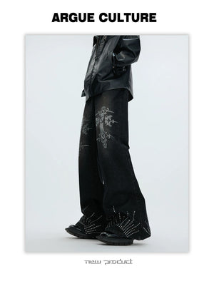 desc::rhinestone-heavy-washed-flare-jeans-streetwear-denim-detail-img-18