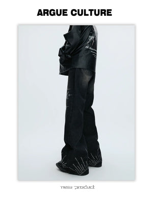desc::rhinestone-heavy-washed-flare-jeans-streetwear-denim-detail-img-19