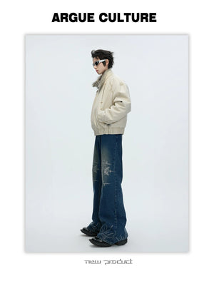 desc::rhinestone-heavy-washed-flare-jeans-streetwear-denim-detail-img-4