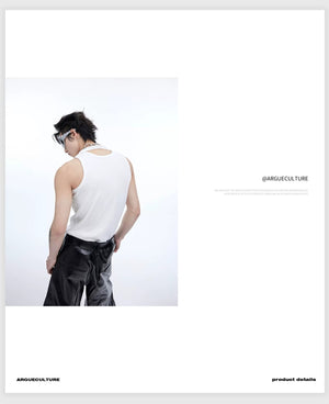 desc::ribbed-deconstructed-tank-top-with-metal-logo-detail-img-6