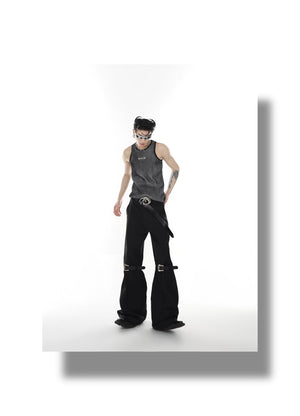 desc::ribbed-knit-metal-accent-vest-futuristic-streetwear-top-detail-img-3