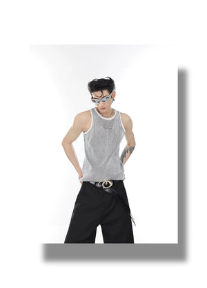 desc::ribbed-knit-metal-accent-vest-futuristic-streetwear-top-detail-img-4