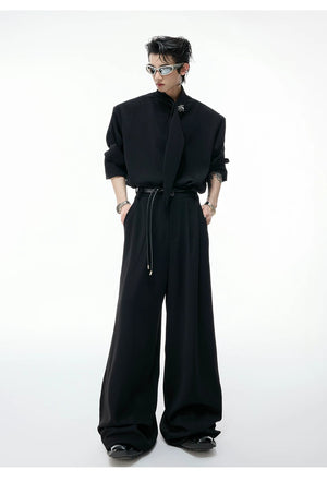 desc::scarf-neck-padded-shirt-ribbed-wide-leg-pants-set-detail-img-7