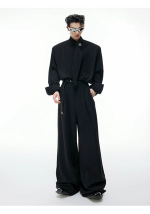desc::scarf-neck-padded-shirt-ribbed-wide-leg-pants-set-detail-img-8