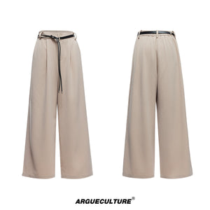 scarf-neck-padded-shirt-ribbed-wide-leg-pants-set-white-pants-with-belt