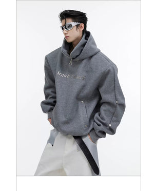 desc::sequin-deconstructed-high-neck-hoodie-urban-streetwear-detail-img-10
