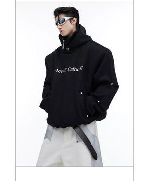 desc::sequin-deconstructed-high-neck-hoodie-urban-streetwear-detail-img-17