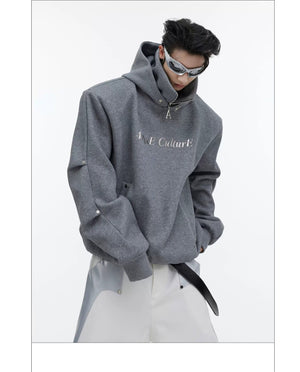 desc::sequin-deconstructed-high-neck-hoodie-urban-streetwear-detail-img-9