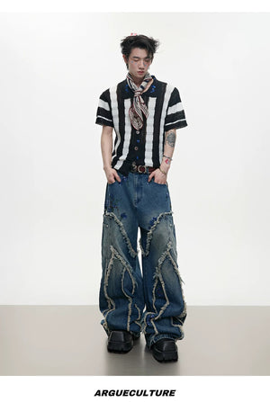 desc::sequin-distressed-wide-leg-baggy-jeans-detail-img-11