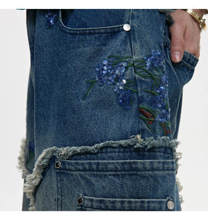 desc::sequin-distressed-wide-leg-baggy-jeans-detail-img-4