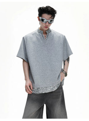 desc::sequin-patchwork-v-neck-streetwear-tee-heavyweight-fit-detail-img-3