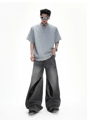 desc::sequin-patchwork-v-neck-streetwear-tee-heavyweight-fit-detail-img-9