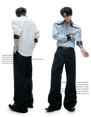 desc::sequin-spliced-shoulder-pad-shirt-unisex-streetwear-button-down-detail-img-3