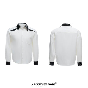 sequin-spliced-shoulder-pad-shirt-unisex-streetwear-button-down-white-top
