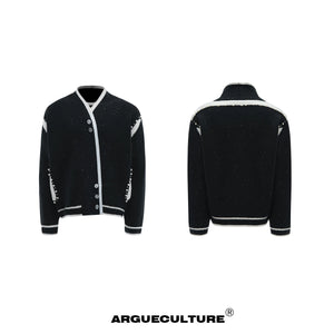 shimmer-deconstructed-knit-cardigan-loose-streetwear-sweater-black