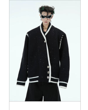 desc::shimmer-deconstructed-knit-cardigan-loose-streetwear-sweater-detail-img-12