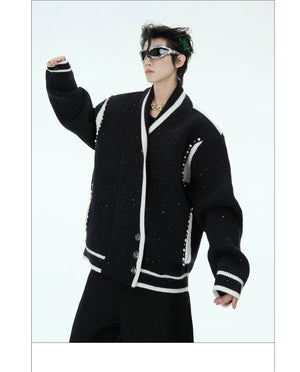 desc::shimmer-deconstructed-knit-cardigan-loose-streetwear-sweater-detail-img-13