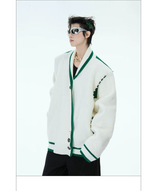 desc::shimmer-deconstructed-knit-cardigan-loose-streetwear-sweater-detail-img-7