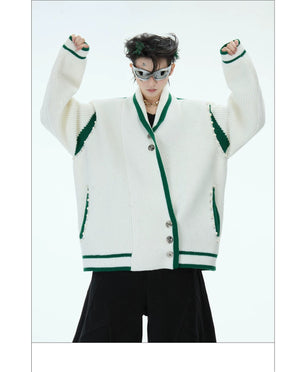 desc::shimmer-deconstructed-knit-cardigan-loose-streetwear-sweater-detail-img-9