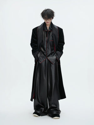 Close-up of the deconstructed design and silky fabric texture