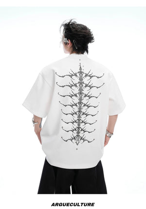 desc::snake-eye-spine-embroidered-oversized-cotton-tee-detail-img-11
