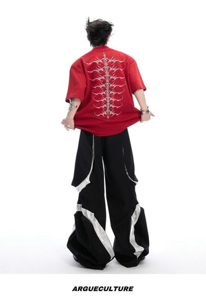 desc::snake-eye-spine-embroidered-oversized-cotton-tee-detail-img-15