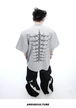 desc::snake-eye-spine-embroidered-oversized-cotton-tee-detail-img-7