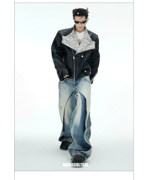 desc::snake-skin-deconstructed-cropped-pu-leather-moto-jacket-detail-img-19