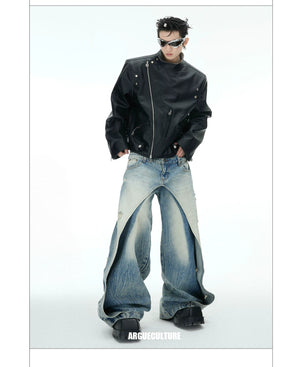 desc::snake-skin-deconstructed-cropped-pu-leather-moto-jacket-detail-img-21